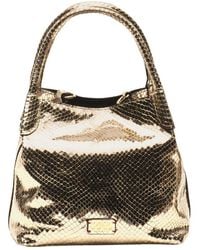 Frances Valentine - Teeny Sweet Pea Metallic Snake-Embossed Leather Tote - Lyst
