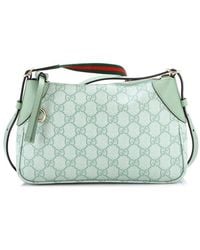 Gucci - Gg Coated Canvas & Leather Emblem Shoulder Bag Small (Authentic Pre-Loved) - Lyst
