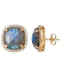 Liv Oliver - 18K Plated 15.20 Ct. Tw. Labradorite Cz Earrings - Lyst