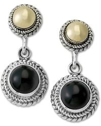 Samuel B. - 18K & 0.65 Ct. Tw. Garnet Basketweave Earrings - Lyst