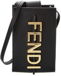 Fendi - Graphy Leather Phone Pouch - Lyst