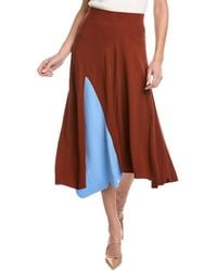 Lafayette 148 New York - Sunburst Silk-blend Midi Skirt - Lyst