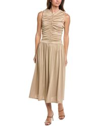 Kenneth Cole - Drawstring A-Line Midi Dress - Lyst