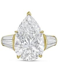 Diana M. Jewels - Diana M. 18K 16.00 Ct. Tw. Lab-Grown Diamond Three-Stone Ring - Lyst