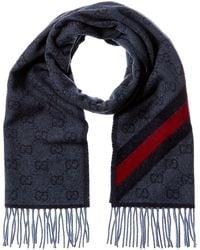 Gucci - GG Web Nikky Wool Scarf - Lyst