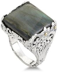 Samuel B. - 18k & Silver Labradorite Flower Ring - Lyst