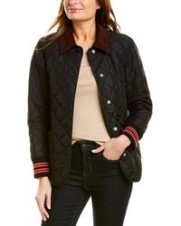 Burberry Diamond Quilted Barn Jacket - Black