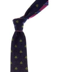 Canali - Frogs/ & Stripes Reversible Silk Tie - Lyst