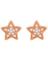 Suzy Levian - 14k Rose Gold 0.06 Ct. Tw. Diamond Star Studs - Lyst