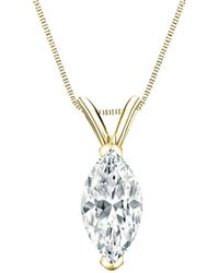 Sabrina Designs Lab Grown Diamonds - 14K 5.00 Ct. Tw. Lab-Grown Diamond Solitaire Pendant - Lyst