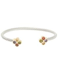 Juvell - Topaz Cz 18K Plated Bangle Bracelet - Lyst