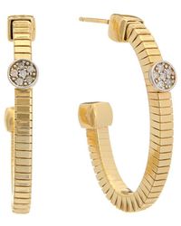 Meshmerise - 18k Gold Over Silver 0.12 Ct. Tw. Diamond Earrings - Lyst