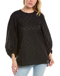 PEARL BY LELA ROSE - Eyelet Tunic Top - Lyst