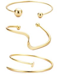 Adornia - Plated 3-Cuff Bracelet Set - Lyst