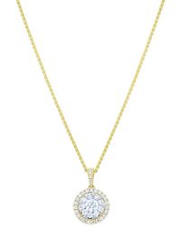 Diana M. Jewels - Fine Jewelry 14k 0.75 Ct. Tw. Diamond Halo Pendant Necklace - Lyst