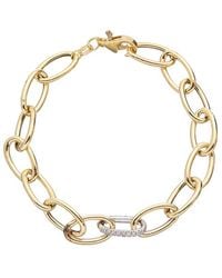 Meshmerise - 18k Vermeil 0.30 Ct. Tw. Diamond Oval Link Bracelet - Lyst