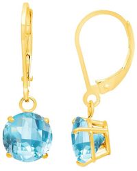 MaxColor - 10k 1.80 Ct. Tw. Blue Topaz Dangle Earrings - Lyst