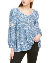 max studio bubble hem blouse