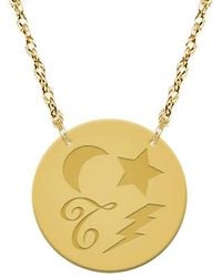 Jane Basch - "Dream Token" 22K Over Initial Pendant -Z) - Lyst