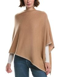 Sofiacashmere - Sofiacashmere Lurex Tipped Wool & Cashmere-Blend Poncho - Lyst