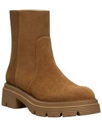 Stuart Weitzman - Hudson Lite Zip Suede Bootie - Lyst