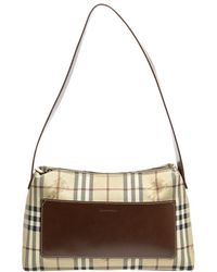 Burberry - Coated Canvas Check Front Pocket Shoulder Bag (Authentic Pre-Owned) - Lyst