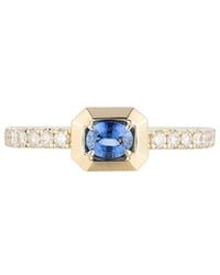 Gregg Ruth - 14K 0.55 Ct. Tw. Diamond & Sapphire Ring - Lyst