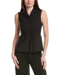 Theory - Tie Waist Wool-Blend Vest - Lyst