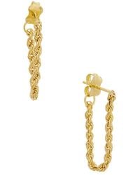 Italian Gold - 10K 2.2Mm Rope Dangle Earrings - Lyst