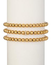 Eye Candy LA - Luxe Collection Titanium Cz 3pc Initial Stretch Bracelet Set (a-z) - Lyst