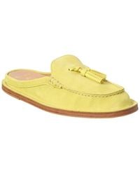 Tod's - Tassel-Accented Leather Mule Flats - Lyst