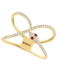 Effy Fine Jewelry - 14K 0.20 Ct. Tw. Diamond & Ruby Ring - Lyst