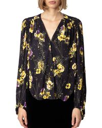 Zadig & Voltaire - Turin Crepe Yoko Strass Shirt - Lyst