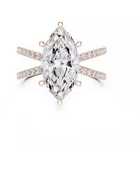 Lab Grown Diamonds - 14K Rose 4.00 Ct. Tw. Lab-Grown Diamond Ring - Lyst