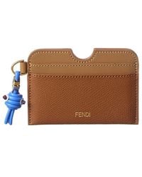 Fendi - Ff Diamond Leather Card Case - Lyst