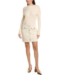 Ellen Tracy - Vegan Suede Mix Media Dress - Lyst