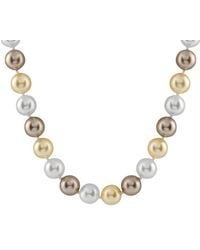 Splendid - Silver 12-13mm Shell Pearl Necklace - Lyst
