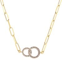 Meshmerise - 18k Over Silver 0.25 Ct. Tw. Diamond Necklace - Lyst