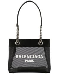 Balenciaga - Duty Free Small Mesh & Leather Tote - Lyst