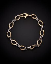 Italian Gold - 14k Two-tone Link Bracelet - Lyst