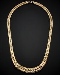 Italian Gold - 14k Graduated Cuban Link Necklace - Lyst