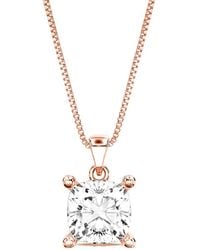 Amairah - 14K 4.00 Ct. Tw. Lab-Grown Diamond Solitaire Pendant Necklace - Lyst