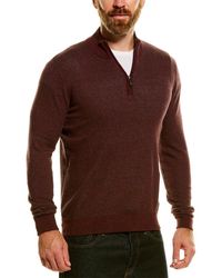 RAFFI - 1/4-zip Mock Neck Sweater - Lyst