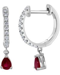 Sabrina Designs - 14k 0.54 Ct. Tw. Diamond & Ruby Drop Earrings - Lyst