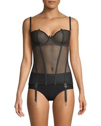 Corsets & Suspenders in Red La Perla Tulle Bustiers Womens Clothing Lingerie Corsets and bustier tops 