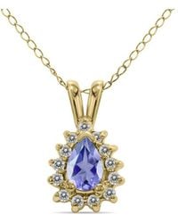 Gemstones - 14k 0.70 Ct. Tw. Diamond & Tanzanite Necklace - Lyst