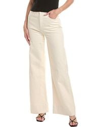 Triarchy - Ms. Onassis Off White High-rise Wide Leg Jean - Lyst