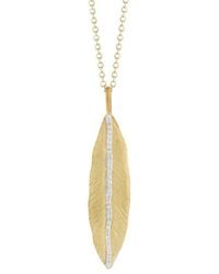 Reiss - 14k 0.16 Ct. Tw. Diamond Pendant Necklace - Lyst