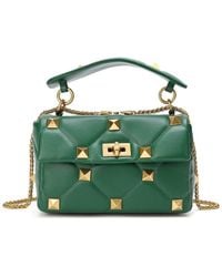 Tiffany & Fred Paris - Quilted & Studded Leather Messenger Bag - Lyst