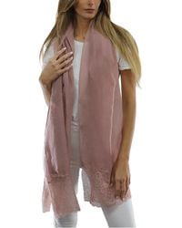 La Fiorentina - Lace Trim Scarf - Lyst